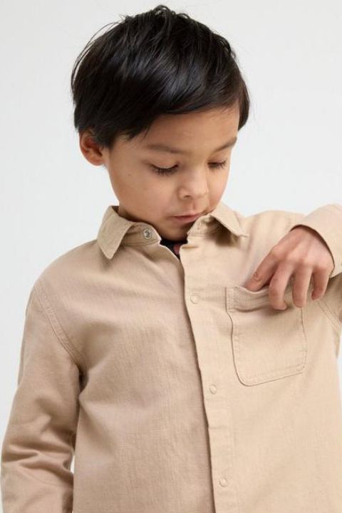 Calvin Klein Boys' Long Sleeve Dress Shirt