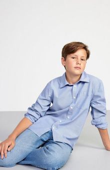 Tommy Hilfiger Boys' Long Sleeve Button-Down Shirt