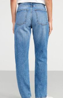 High-waisted jeans